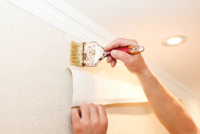Pose de papier peint à Gasny — revêtements muraux et toiles de verre